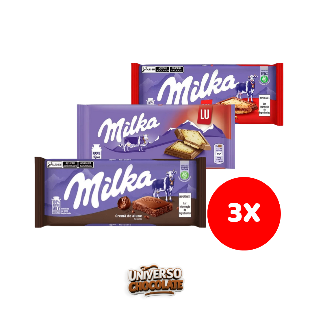 Kit 3 Sabores Milka