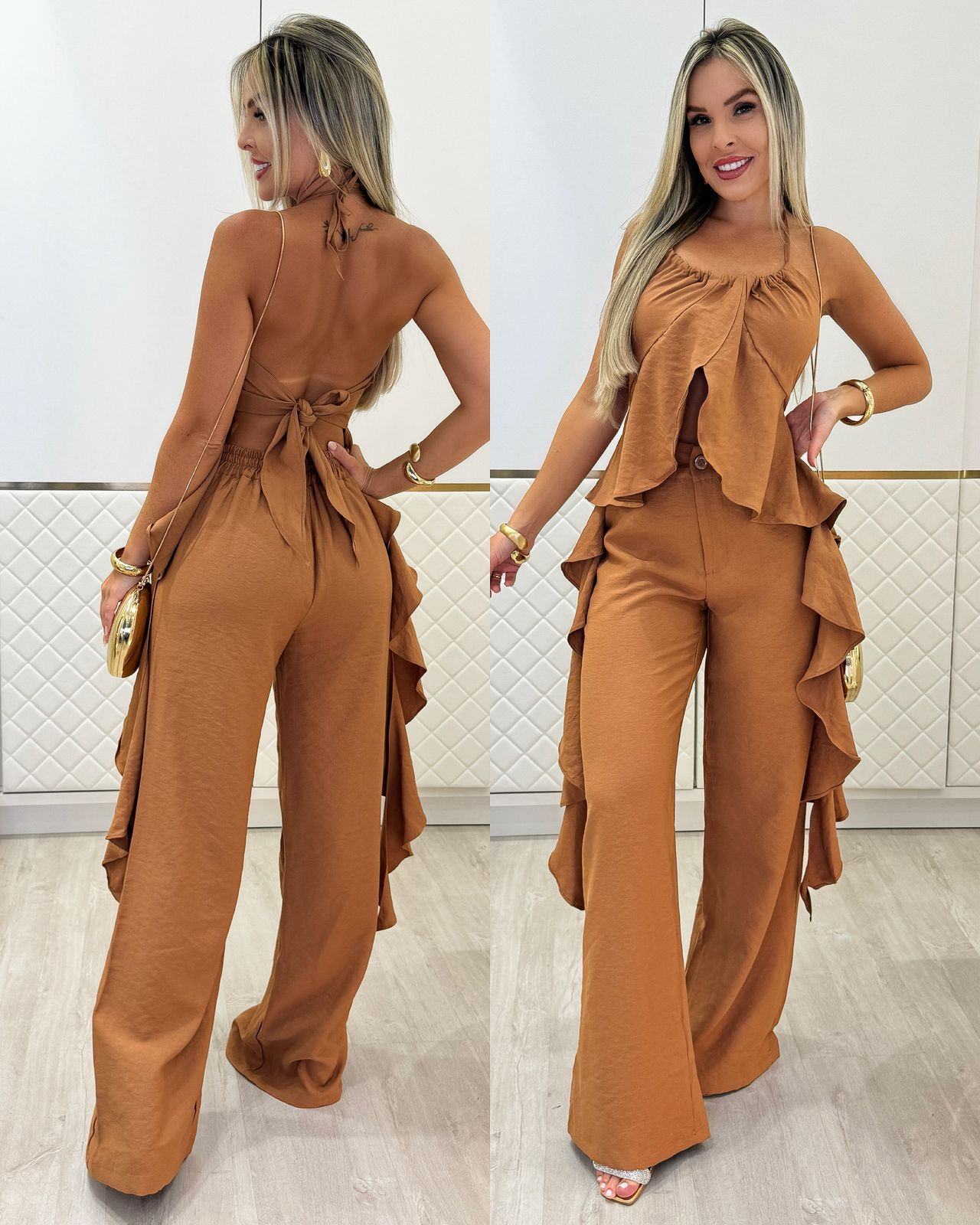 Conjunto Kaiane Caramelo 93075