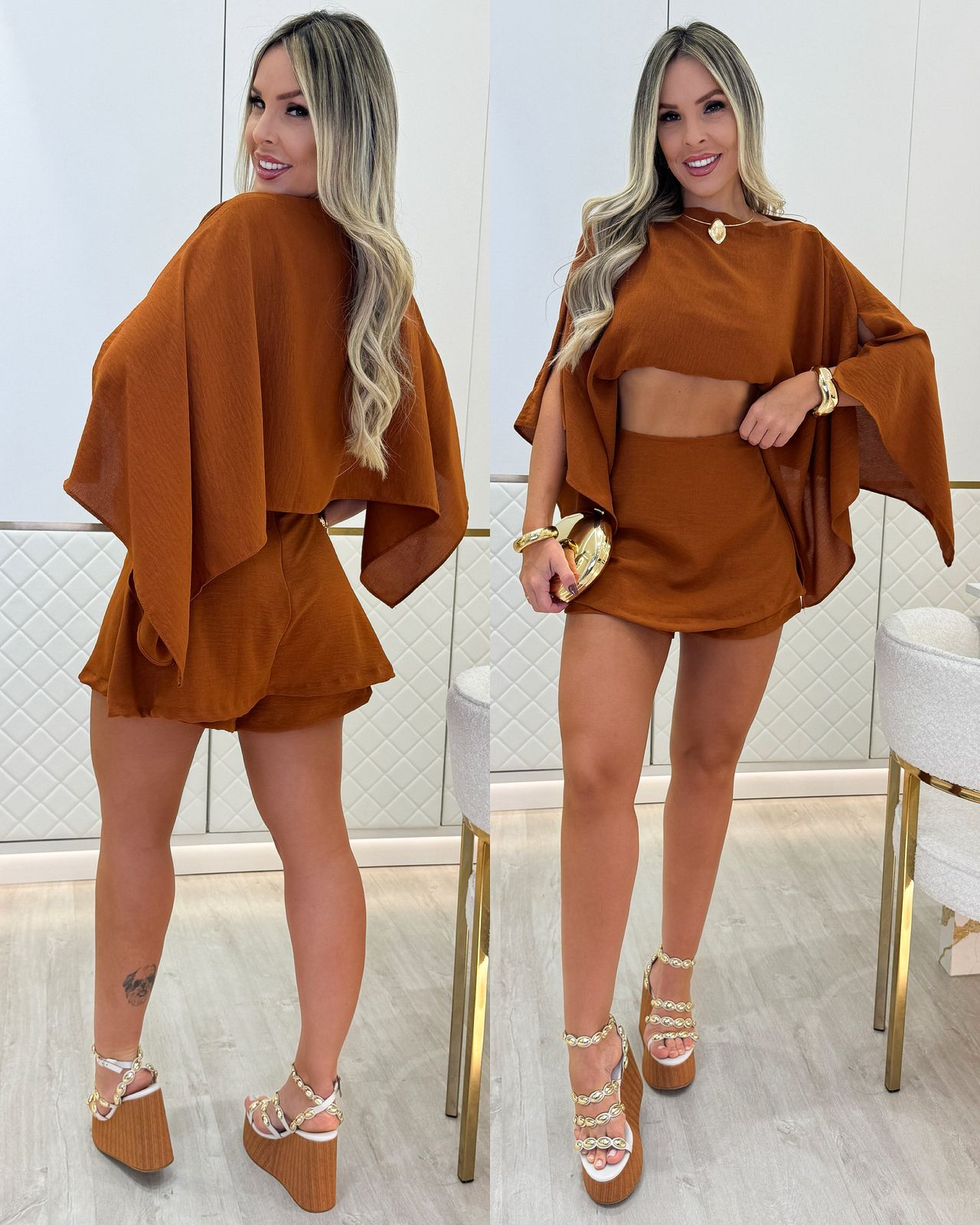 Conjunto Barbara Caramelo 93582