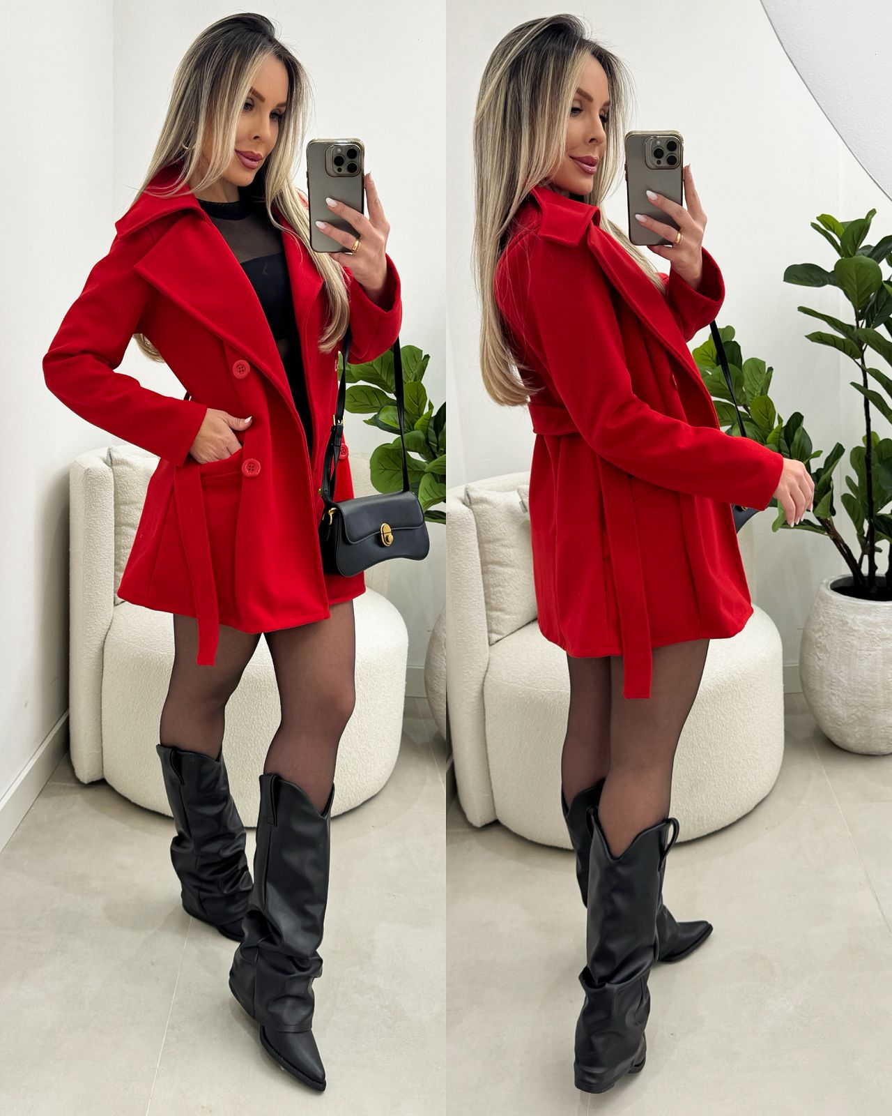 Casaco Lã Batida Tais Vermelho 103420