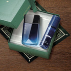 Combo Presente Dia dos Pais Quasar Deep Blue: Desodorante Colônia 100ml + Body Spray 100ml + Caixa Presenteável