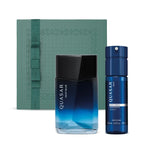Combo Presente Dia dos Pais Quasar Deep Blue: Desodorante Colônia 100ml + Body Spray 100ml + Caixa Presenteável