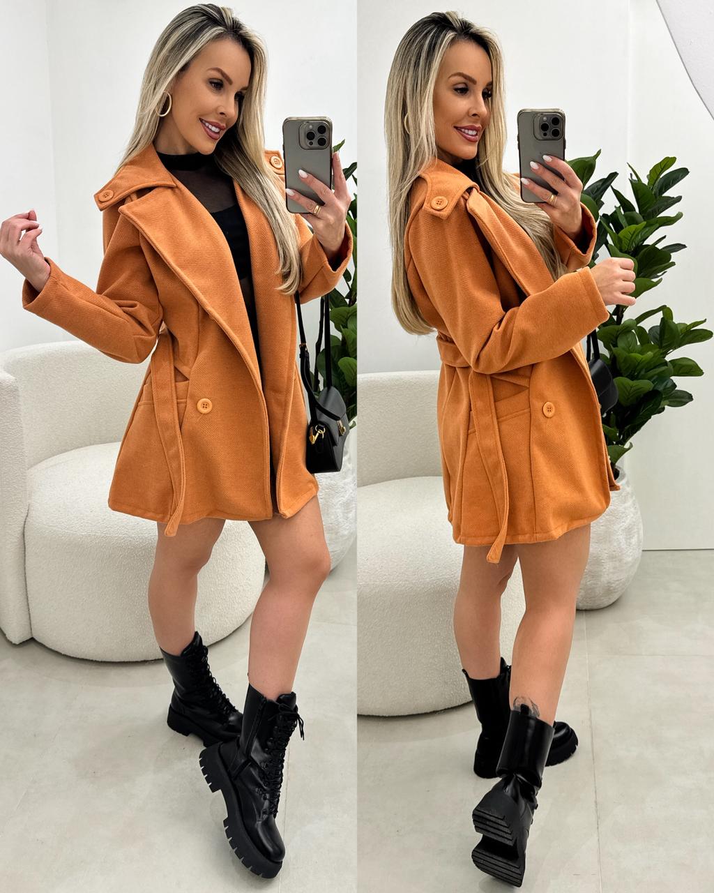 Casaco Lã Batida Tais Caramelo 104870