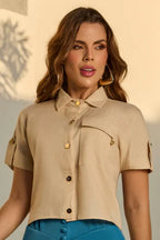 Camisa cropped