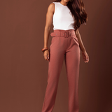 Blusa Sem Manga Frente Única Tália Coco